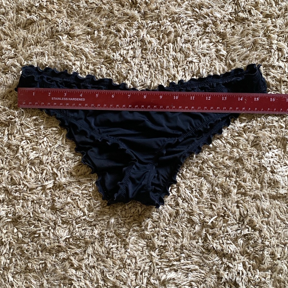 Black Ruffled Bikini Bottoms - Picture 4 of 4